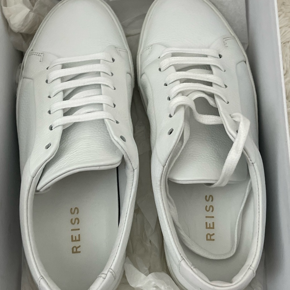 Reiss Men's Classic White Sneakers